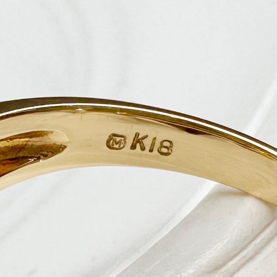 【MIKIMOTO】K18 アコヤ真珠 ダイヤモンド リング