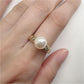 【MIKIMOTO】K18 アコヤ真珠 ダイヤモンド リング