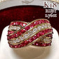 K18 ルビー1.76ct ダイヤモンド パヴェリング
