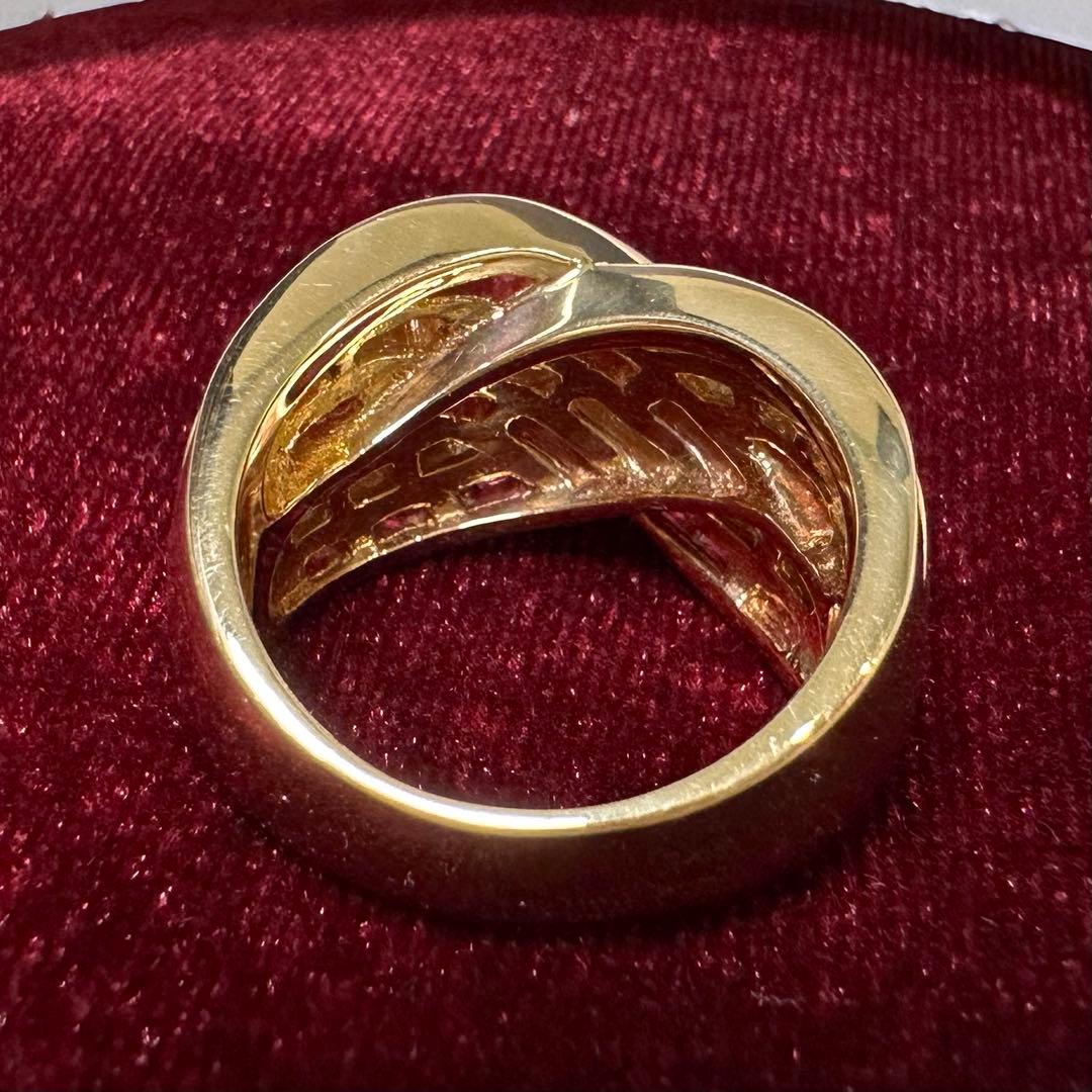 K18 ルビー1.76ct ダイヤモンド パヴェリング