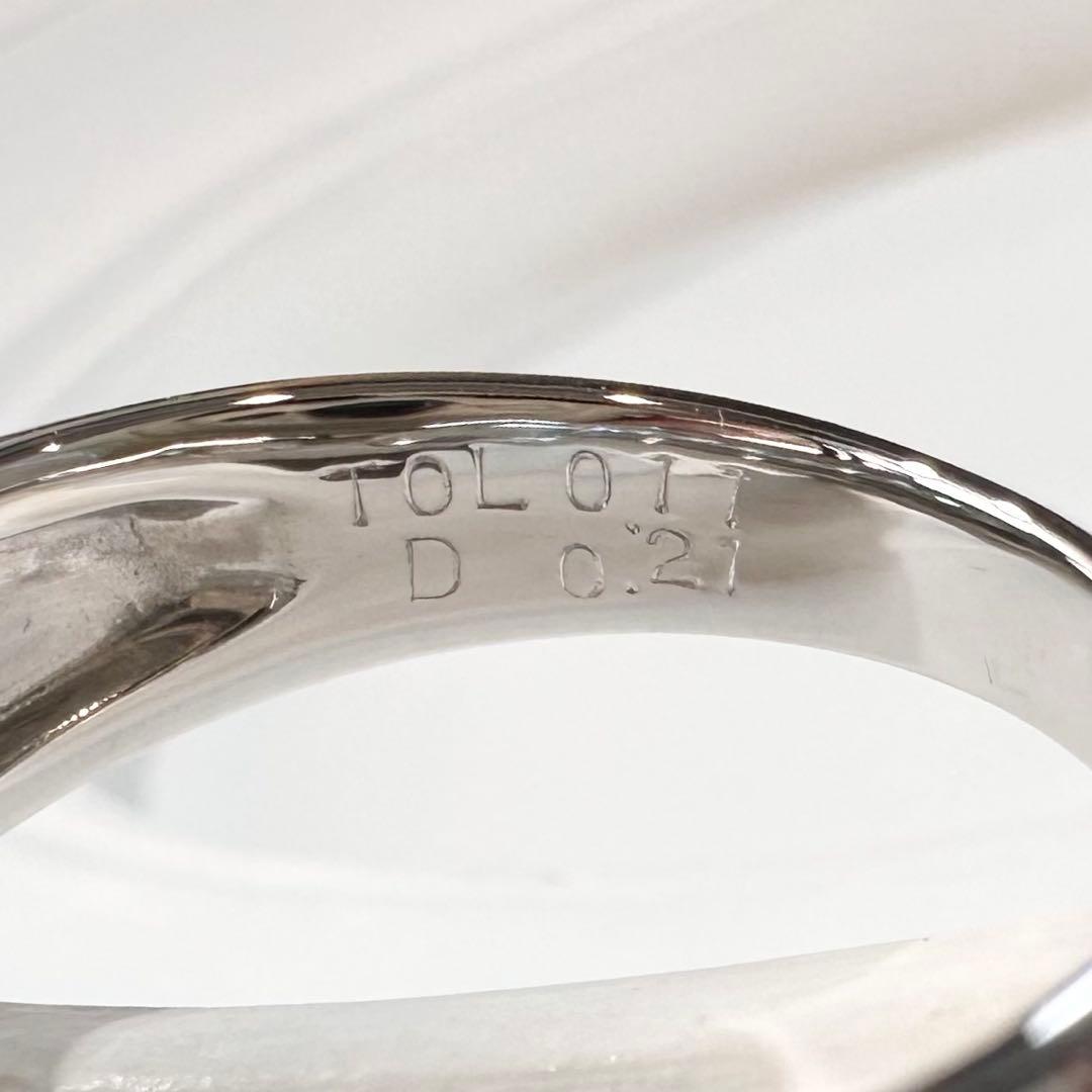 PT900 パライバトルマリン0.11ct ダイヤモンドリング 希少石