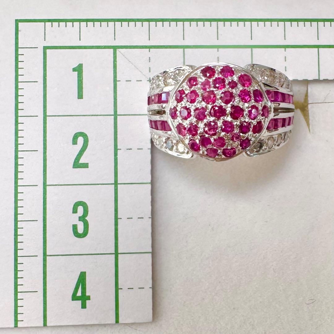 K18 ルビー2.00ct ダイヤモンド パヴェリング