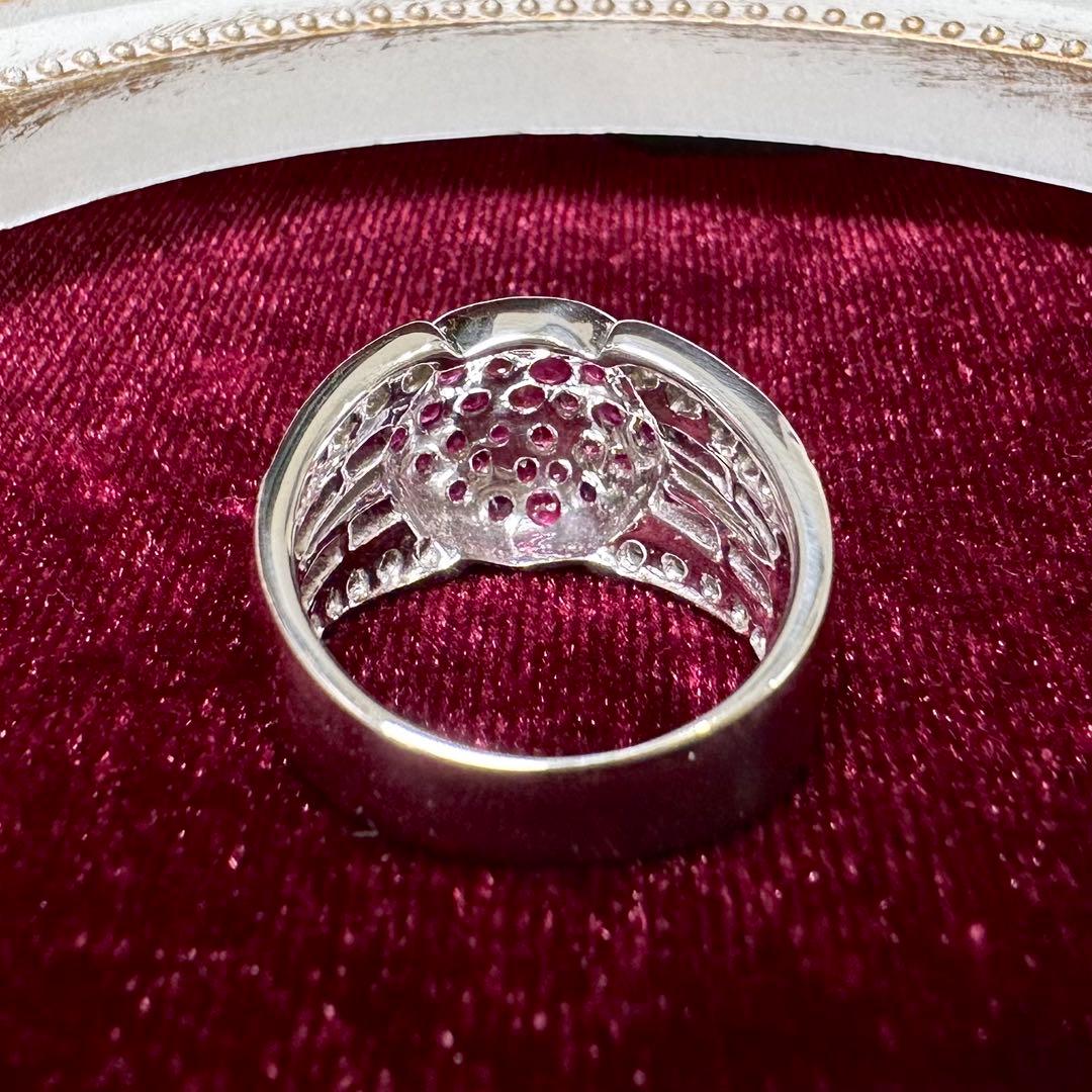 K18 ルビー2.00ct ダイヤモンド パヴェリング