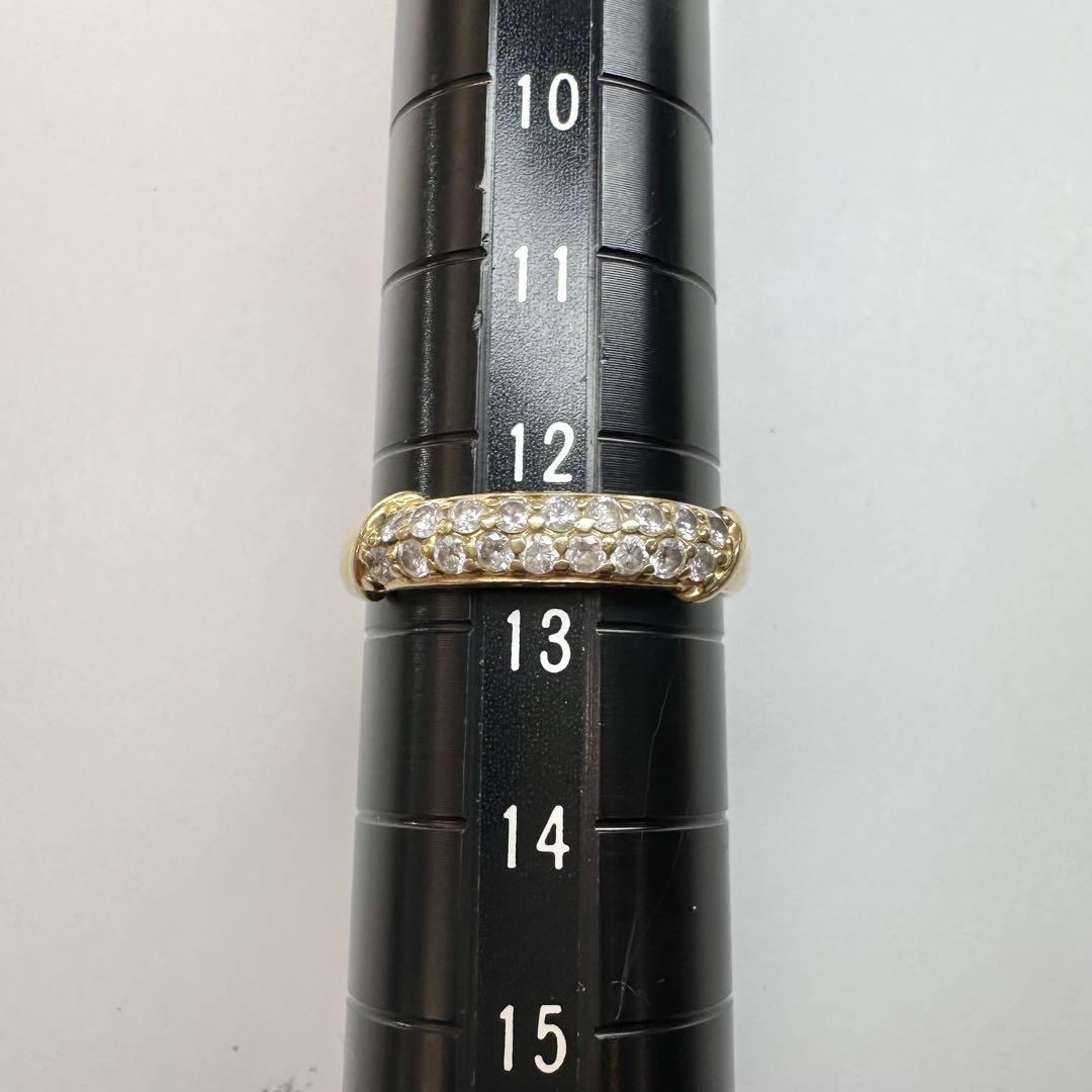 【K18】ダイヤモンド 0.32ct ゴールド リング