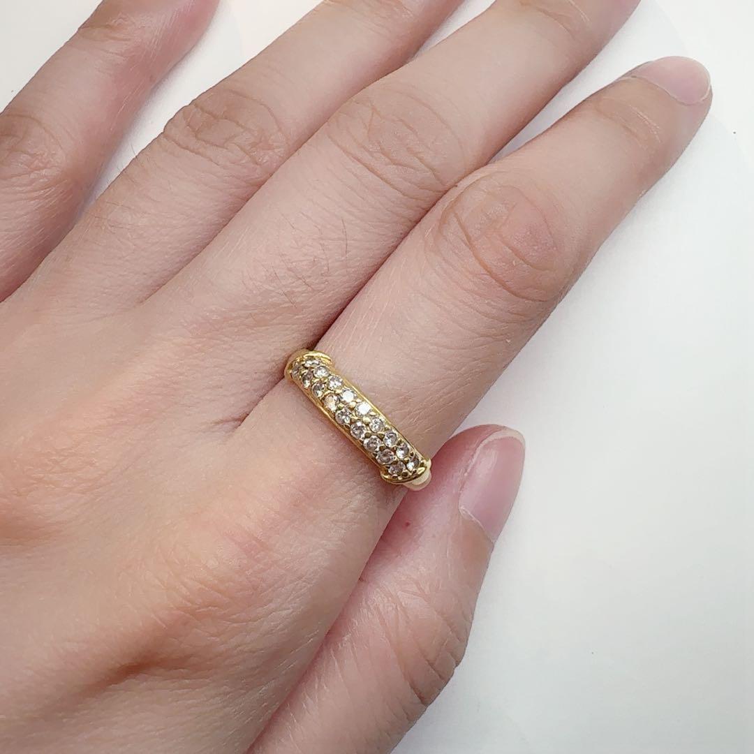 【K18】ダイヤモンド 0.32ct ゴールド リング