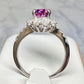 【美品】Pt900 パープルサファイア 2ct リング ダイヤ巻き