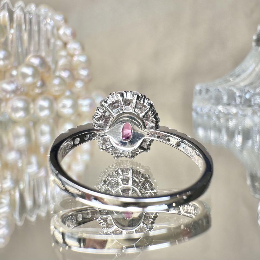 【美品】Pt900 パープルサファイア 2ct リング ダイヤ巻き