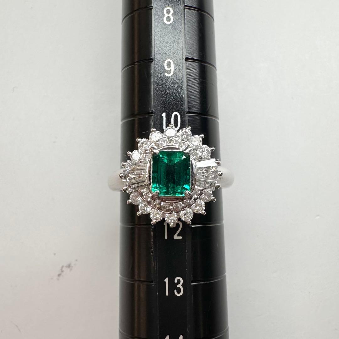 【美品】PT900エメラルド0.87ct リング コロンビア産 MUZO保証
