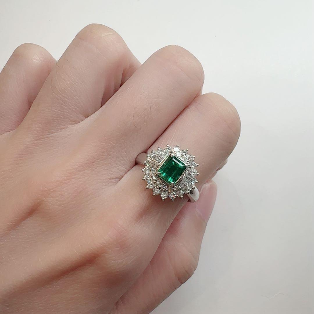 美品】PT900エメラルド0.87ct リング コロンビア産 MUZO保証 – ABABIL.gems