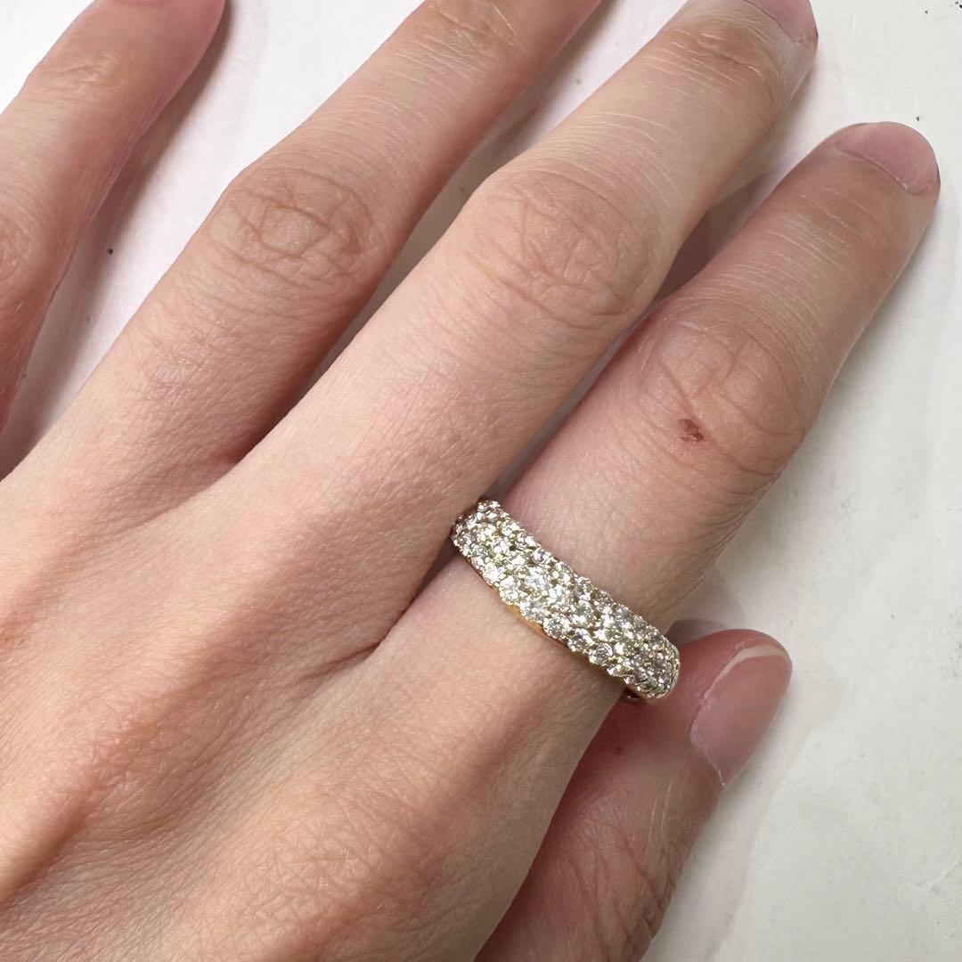 K18 ダイヤモンド パヴェリング 1.00ct エタニティリング