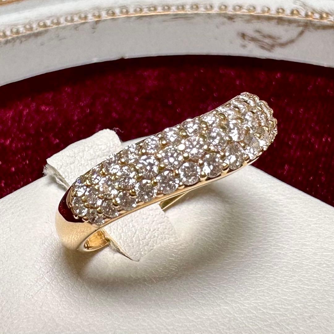 K18 ダイヤモンド パヴェリング 1.00ct エタニティリング