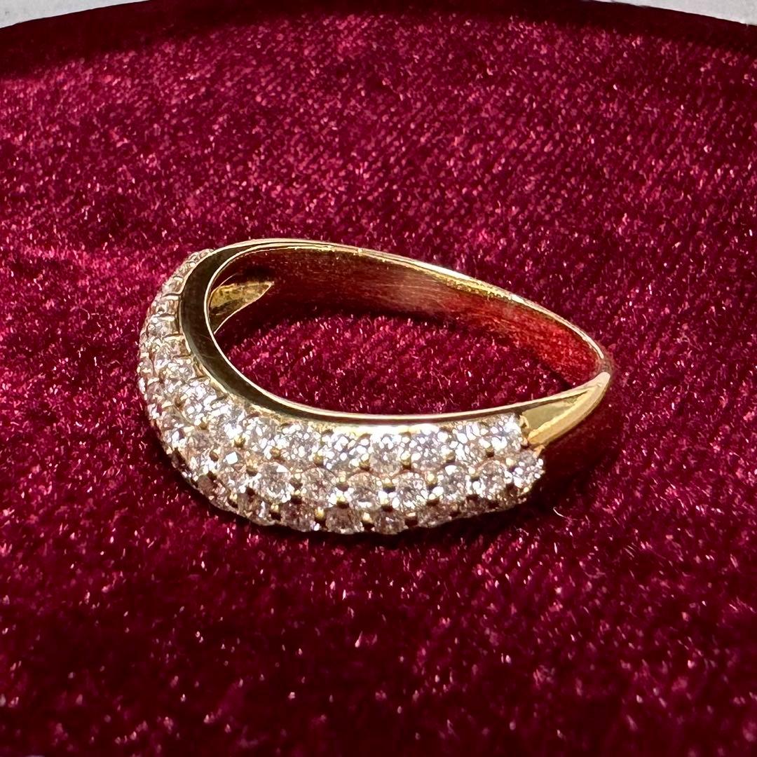 K18 ダイヤモンド パヴェリング 1.00ct エタニティリング