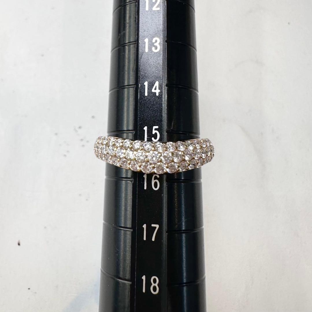 K18 ダイヤモンド パヴェリング 1.00ct エタニティリング