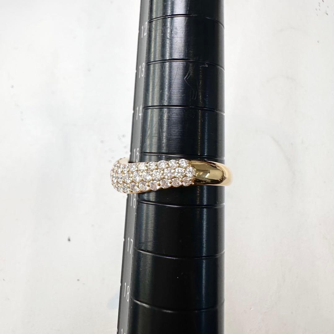 K18 ダイヤモンド パヴェリング 1.00ct エタニティリング
