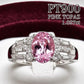 PT900 ピンクトパーズ ダイヤモンド リング 1.027ct