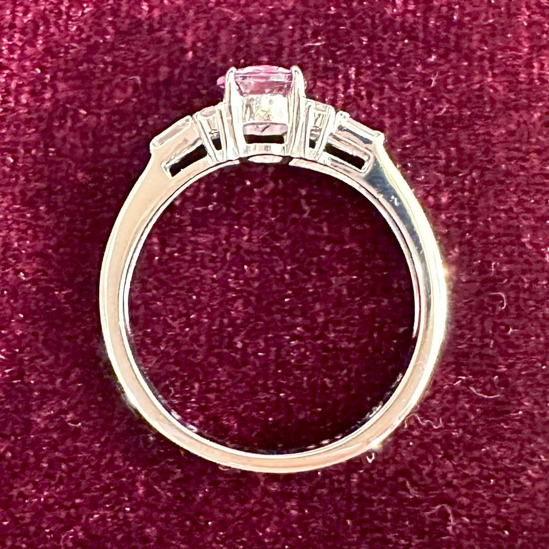 PT900 ピンクトパーズ ダイヤモンド リング 1.027ct