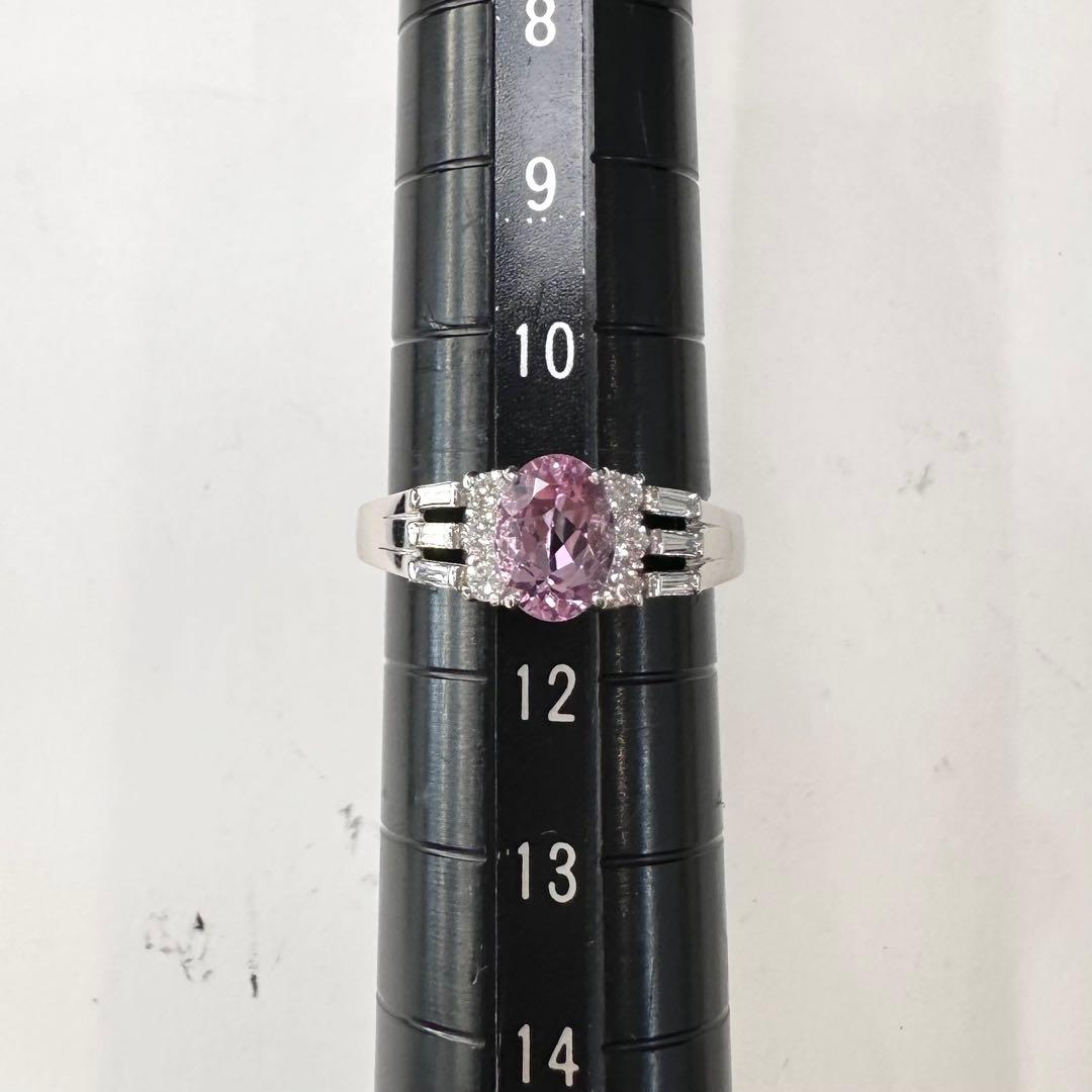 PT900 ピンクトパーズ ダイヤモンド リング 1.027ct