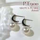 【美品】PT900 アコヤパール8mm 真珠 ピアス