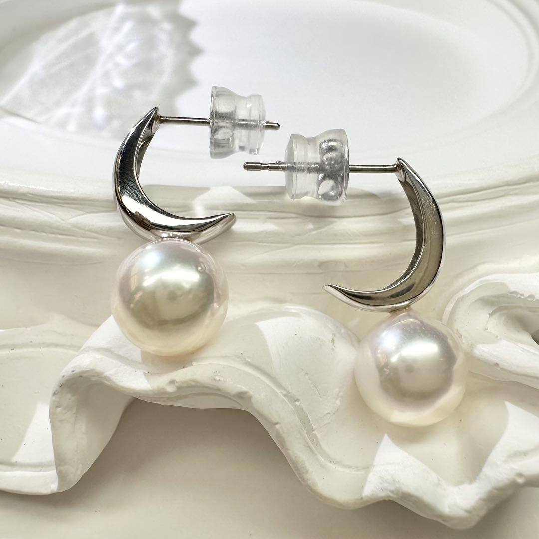 【美品】PT900 アコヤパール8mm 真珠 ピアス