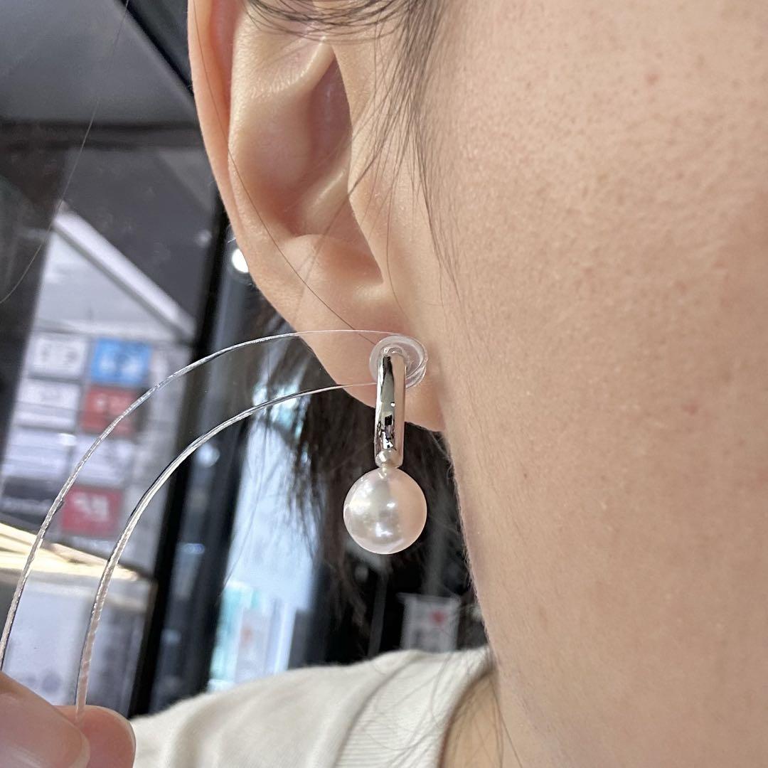 【美品】PT900 アコヤパール8mm 真珠 ピアス