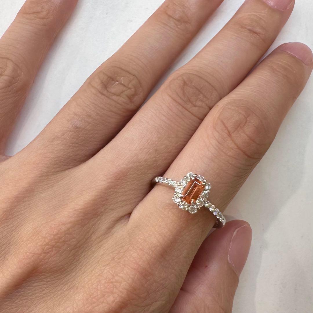PT900 トリプライト0.41ct ダイヤモンドリング レアストーン 希少宝石