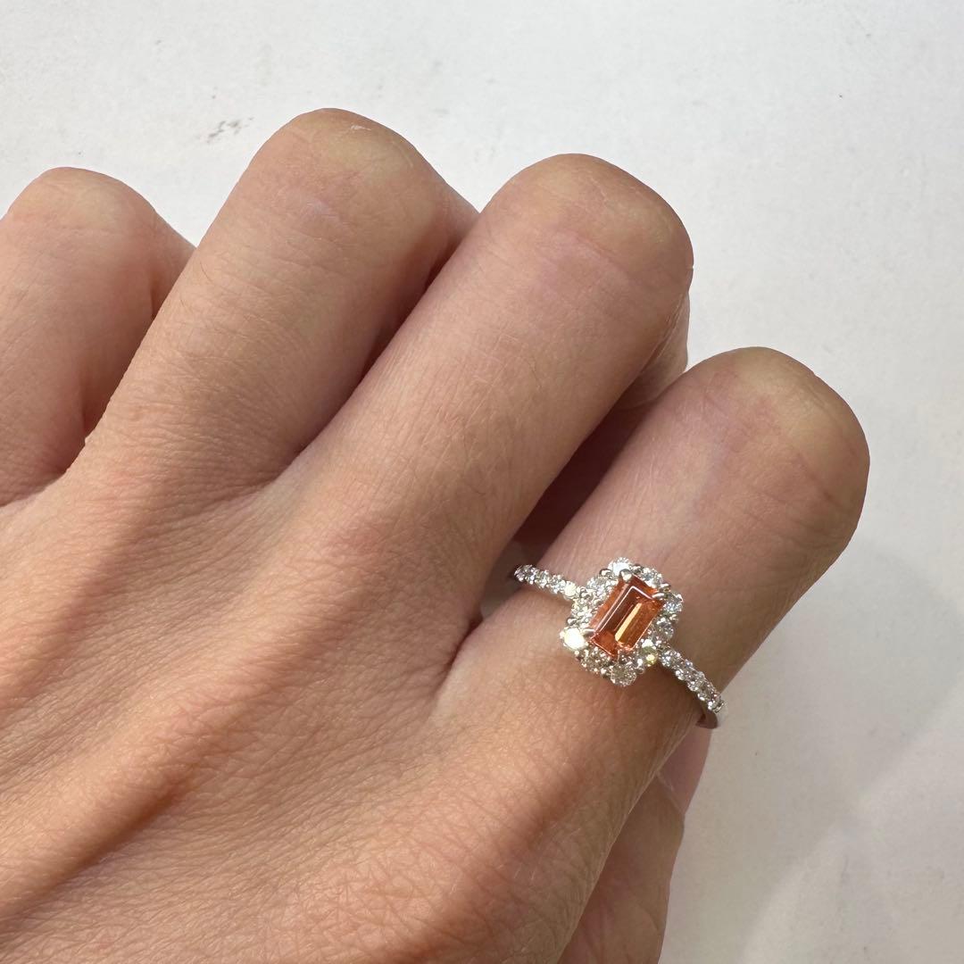 PT900 トリプライト0.41ct ダイヤモンドリング レアストーン 希少宝石