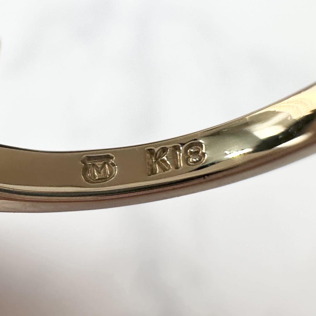 【ミキモト】 MIKIMOTO 御木本K18 アコヤ真珠5-7mm リング