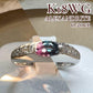 K18WG アレキサンドライト ダイヤモンド リング 0.20ct 変色効果