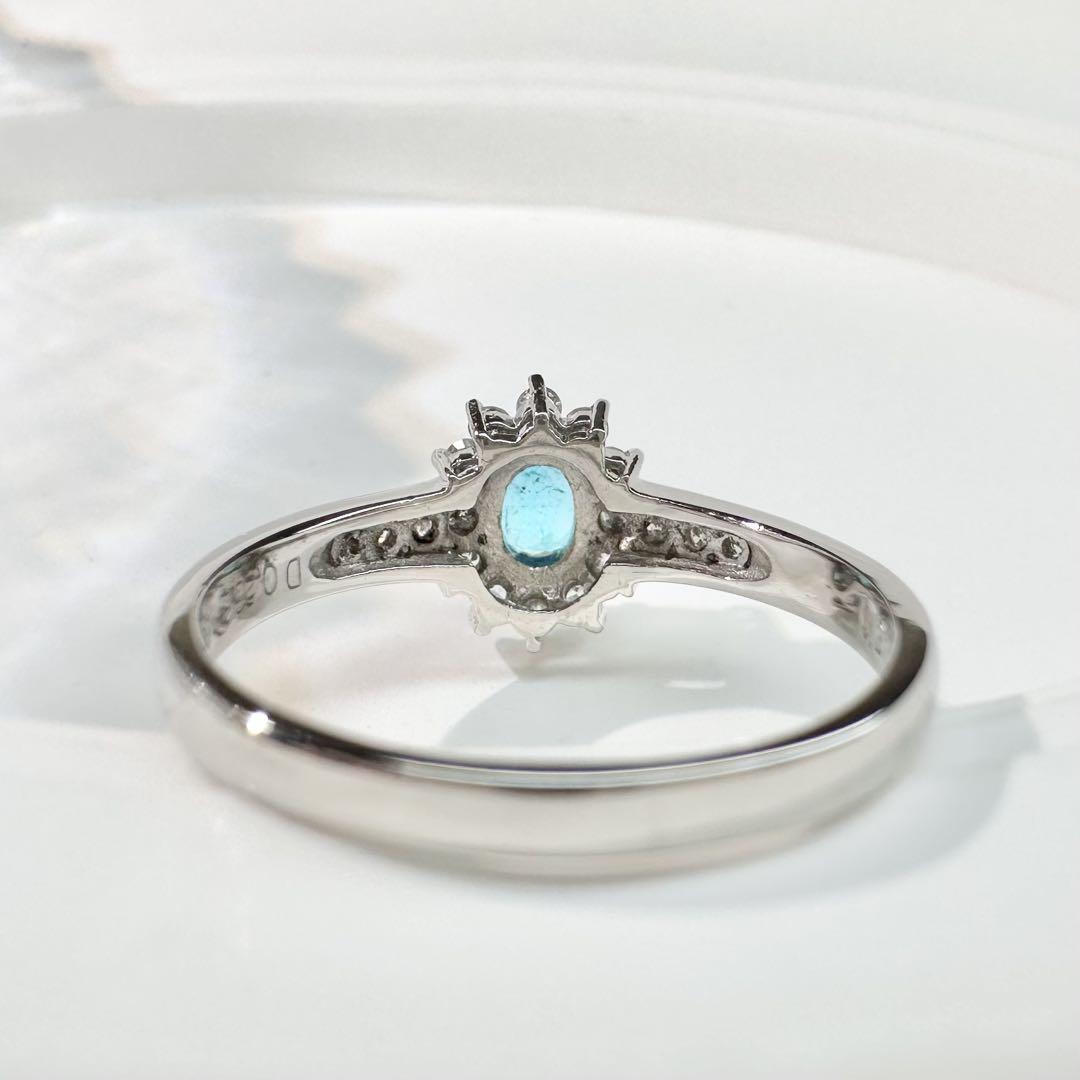 【美品】PT900 パライバトルマリン 0.286ct リング ネオンブルー