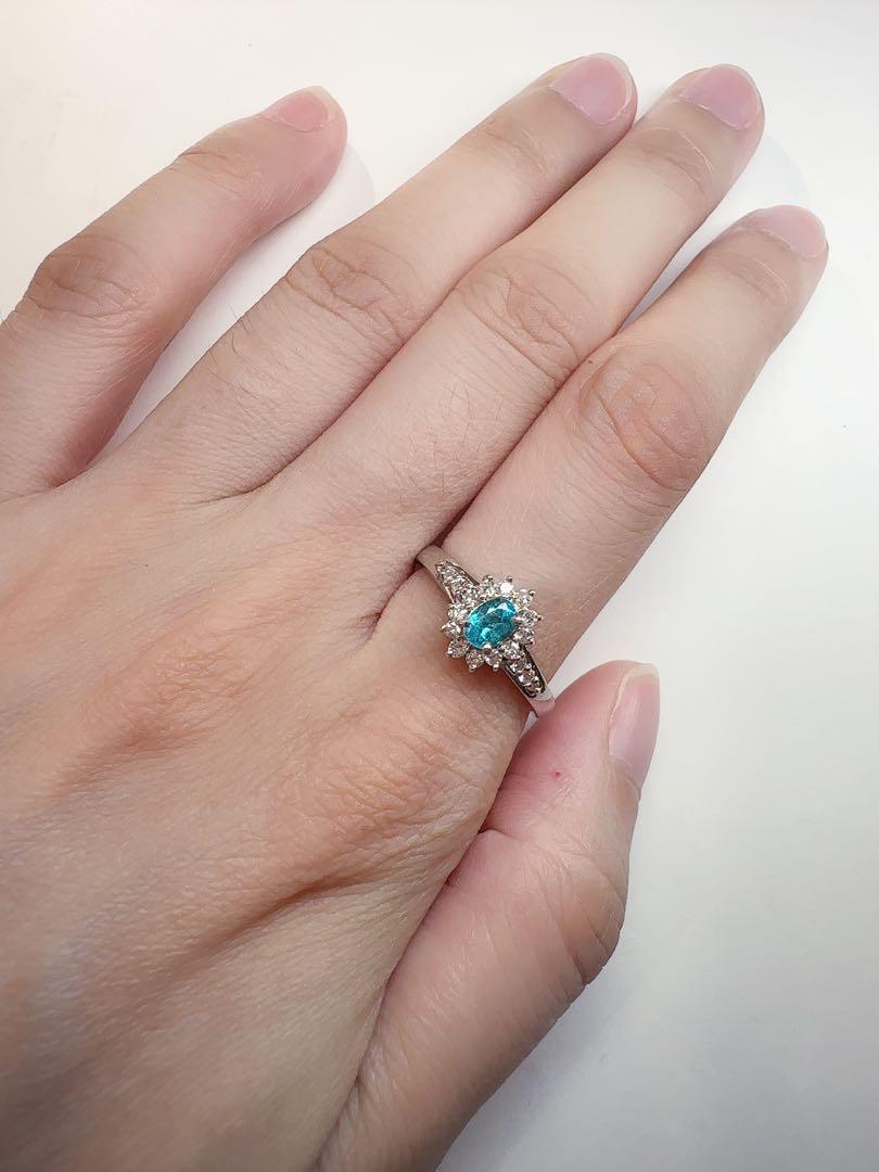 【美品】PT900 パライバトルマリン 0.286ct リング ネオンブルー