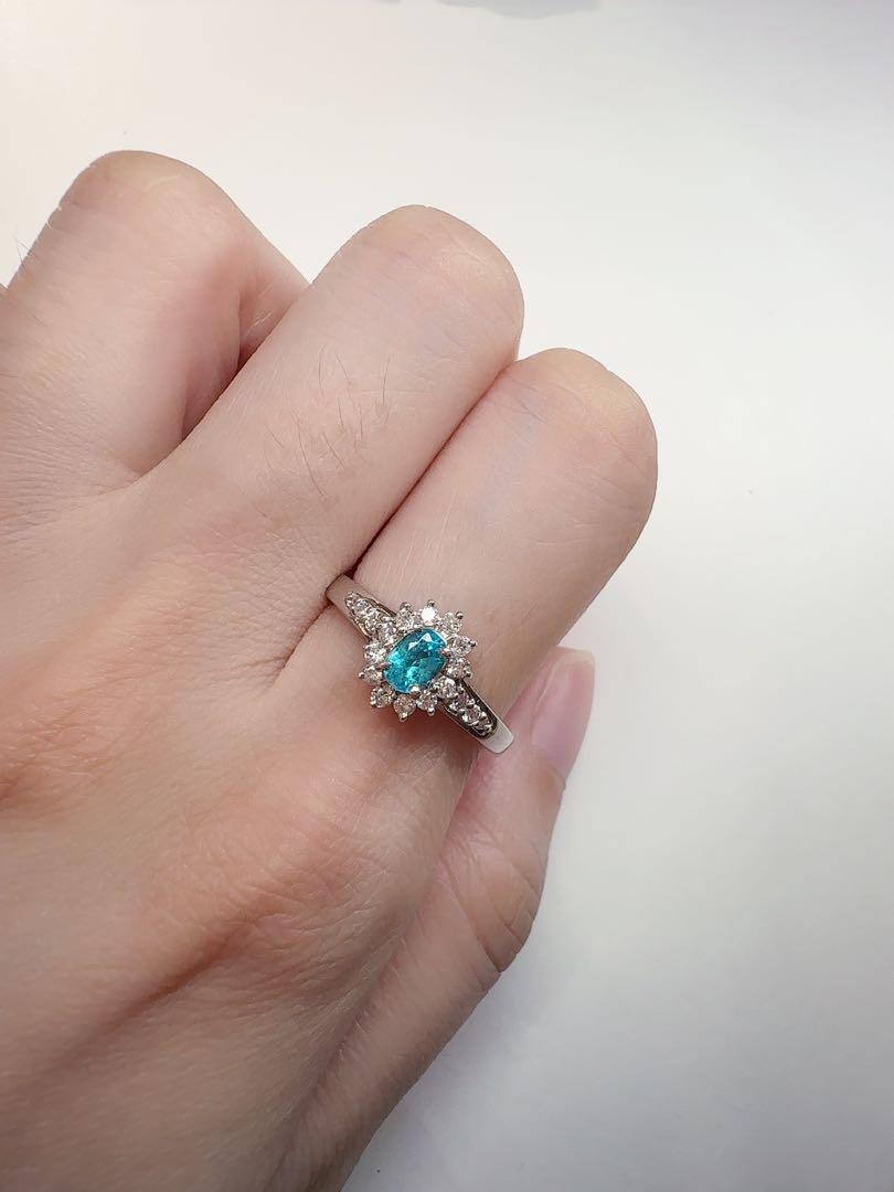 【美品】PT900 パライバトルマリン 0.286ct リング ネオンブルー