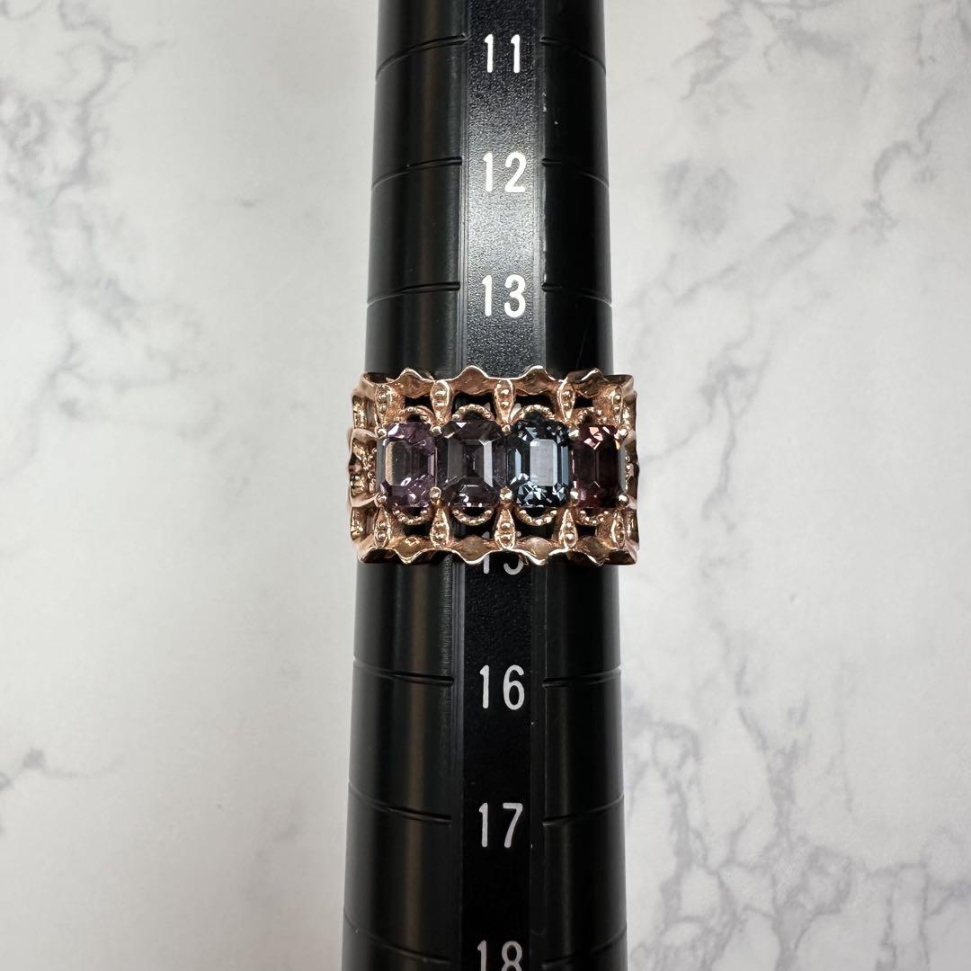 【新品】K14PW スピネル 2.31ct リング