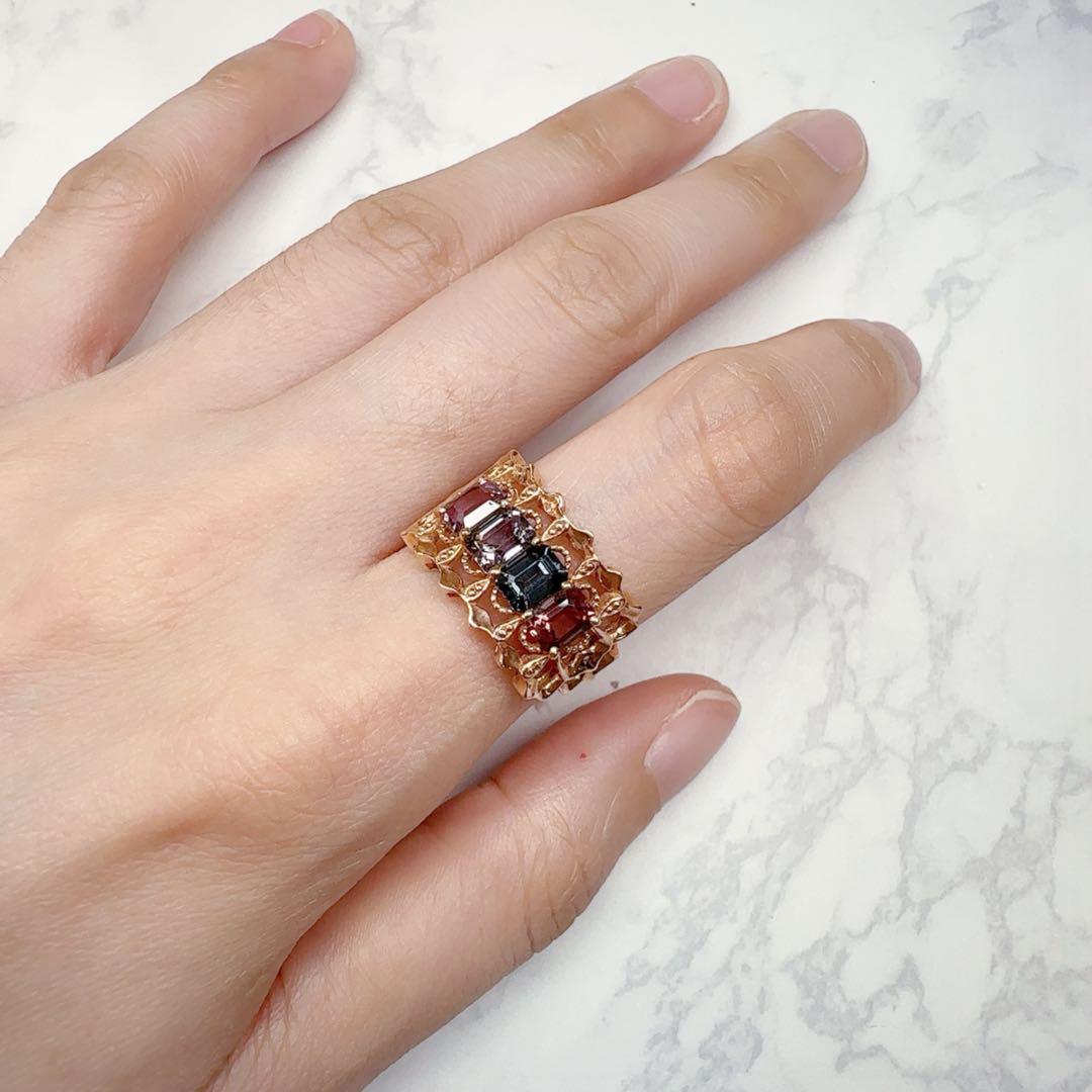 【新品】K14PW スピネル 2.31ct リング