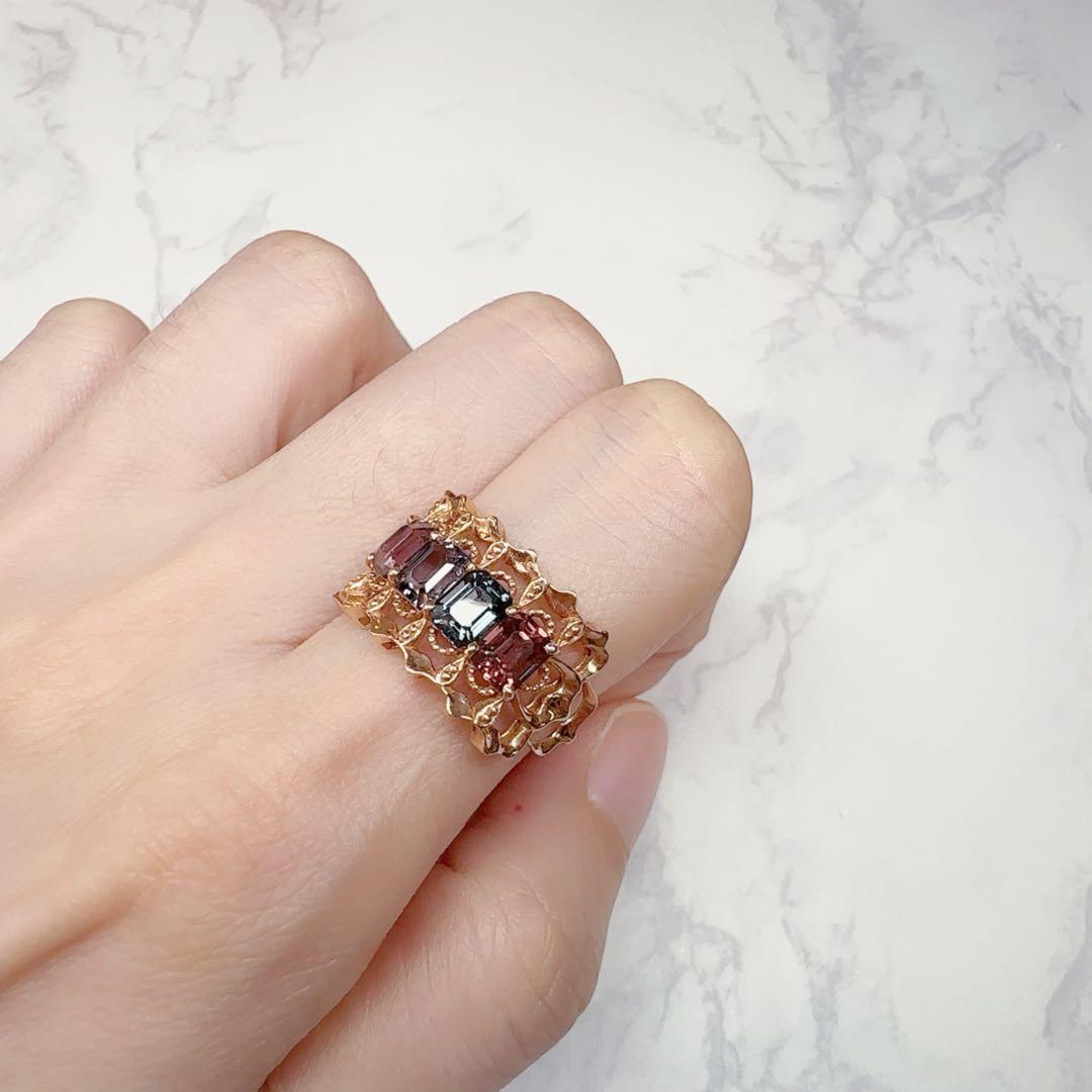 【新品】K14PW スピネル 2.31ct リング