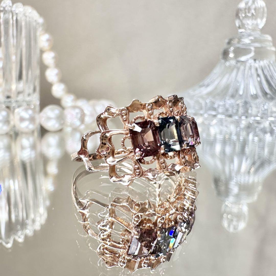 【新品】K14PW スピネル 2.31ct リング