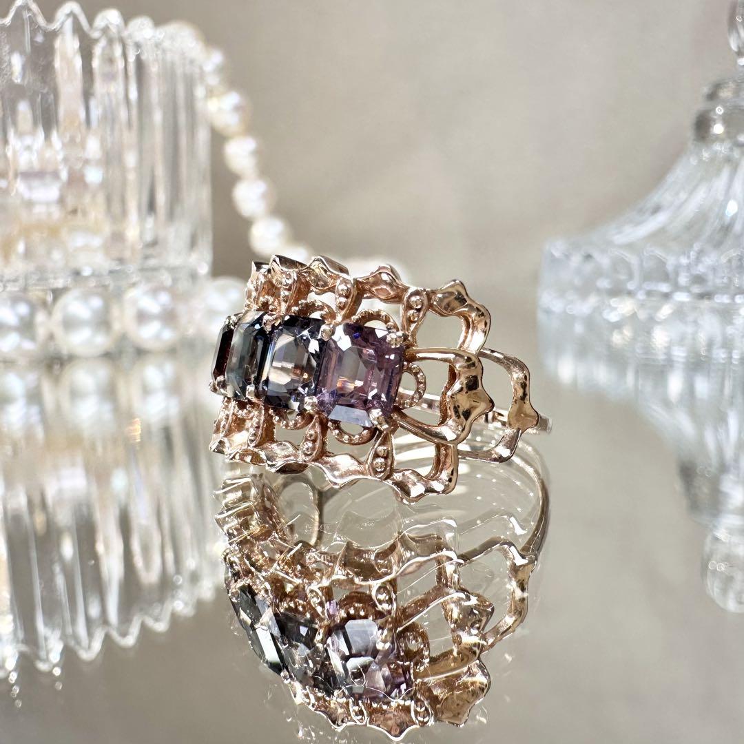 【新品】K14PW スピネル 2.31ct リング