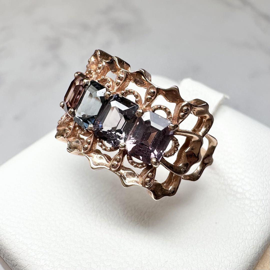 【新品】K14PW スピネル 2.31ct リング