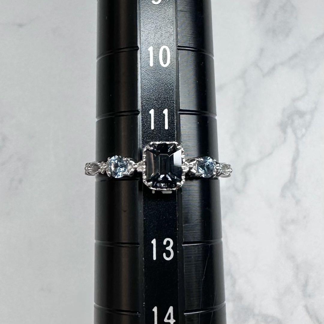 【美品】k14WG スピネル 0.63ct リング