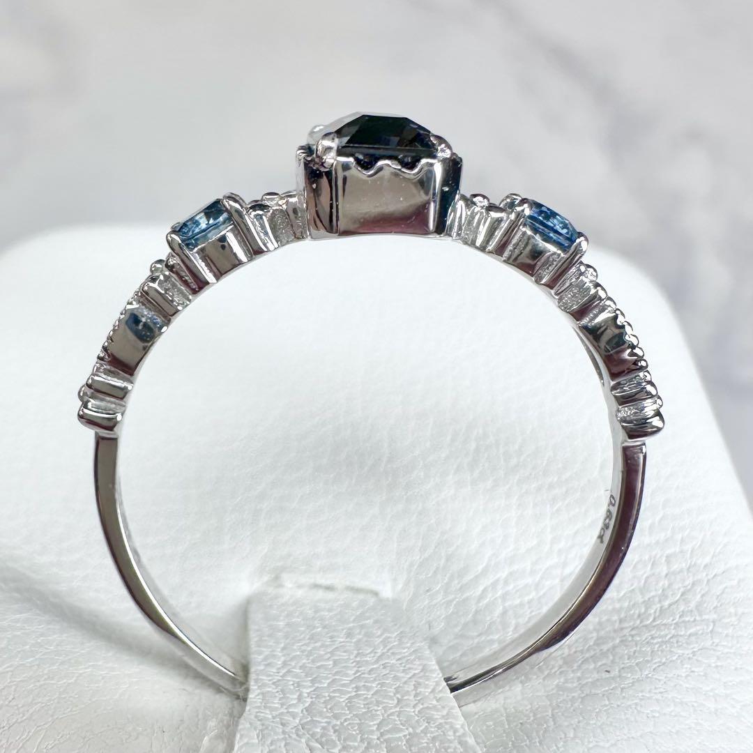 【美品】k14WG スピネル 0.63ct リング