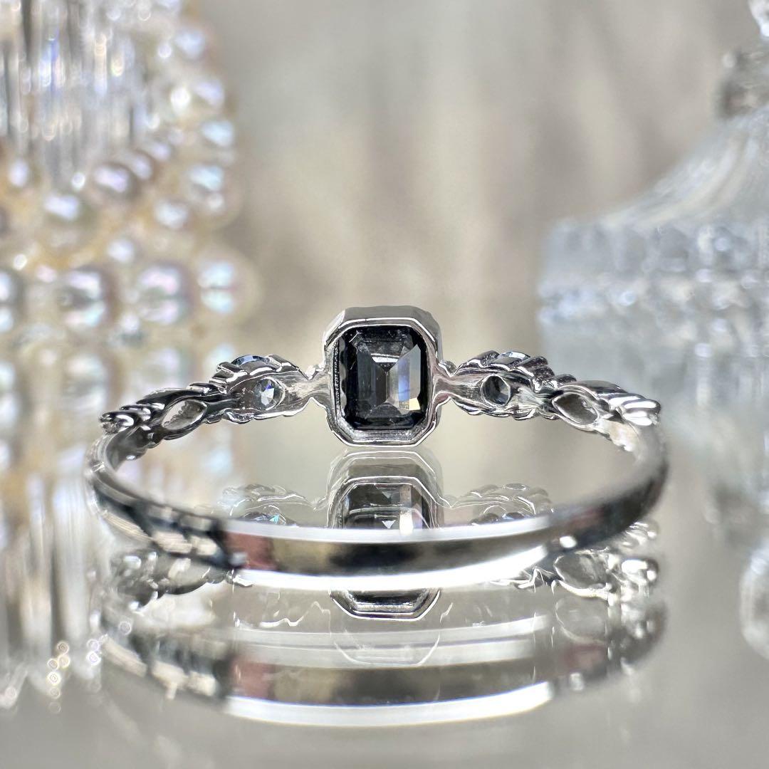 【美品】k14WG スピネル 0.63ct リング