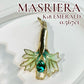 【MASRIERA】K18 エメラルド0.567ct エナメル ペンダント