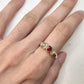 K18 ルビー 0.36ct ダイヤモンド リング ハートモチーフ