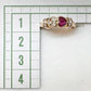 K18 ルビー 0.36ct ダイヤモンド リング ハートモチーフ