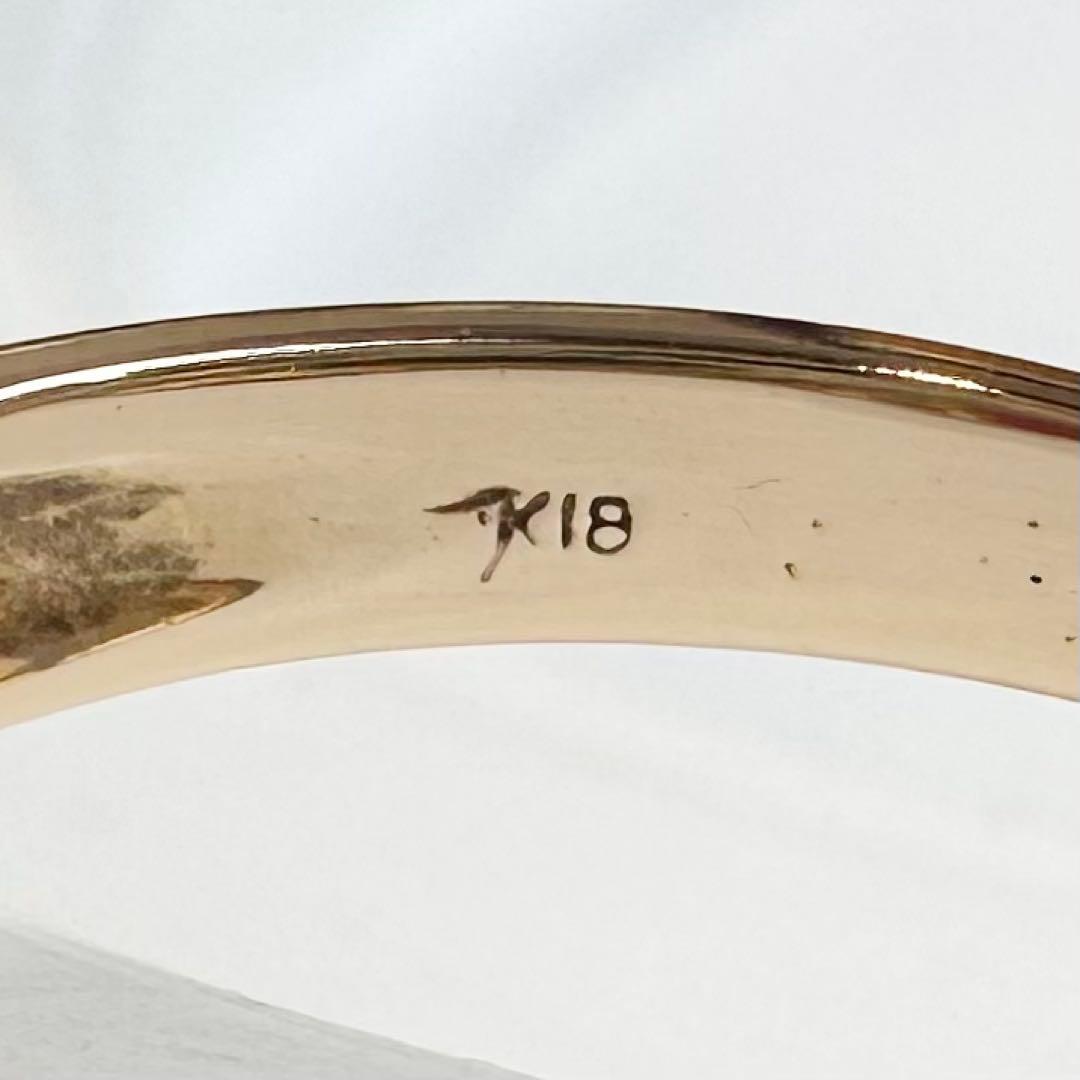 K18 ルビー 0.36ct ダイヤモンド リング ハートモチーフ