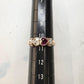 K18 ルビー 0.36ct ダイヤモンド リング ハートモチーフ