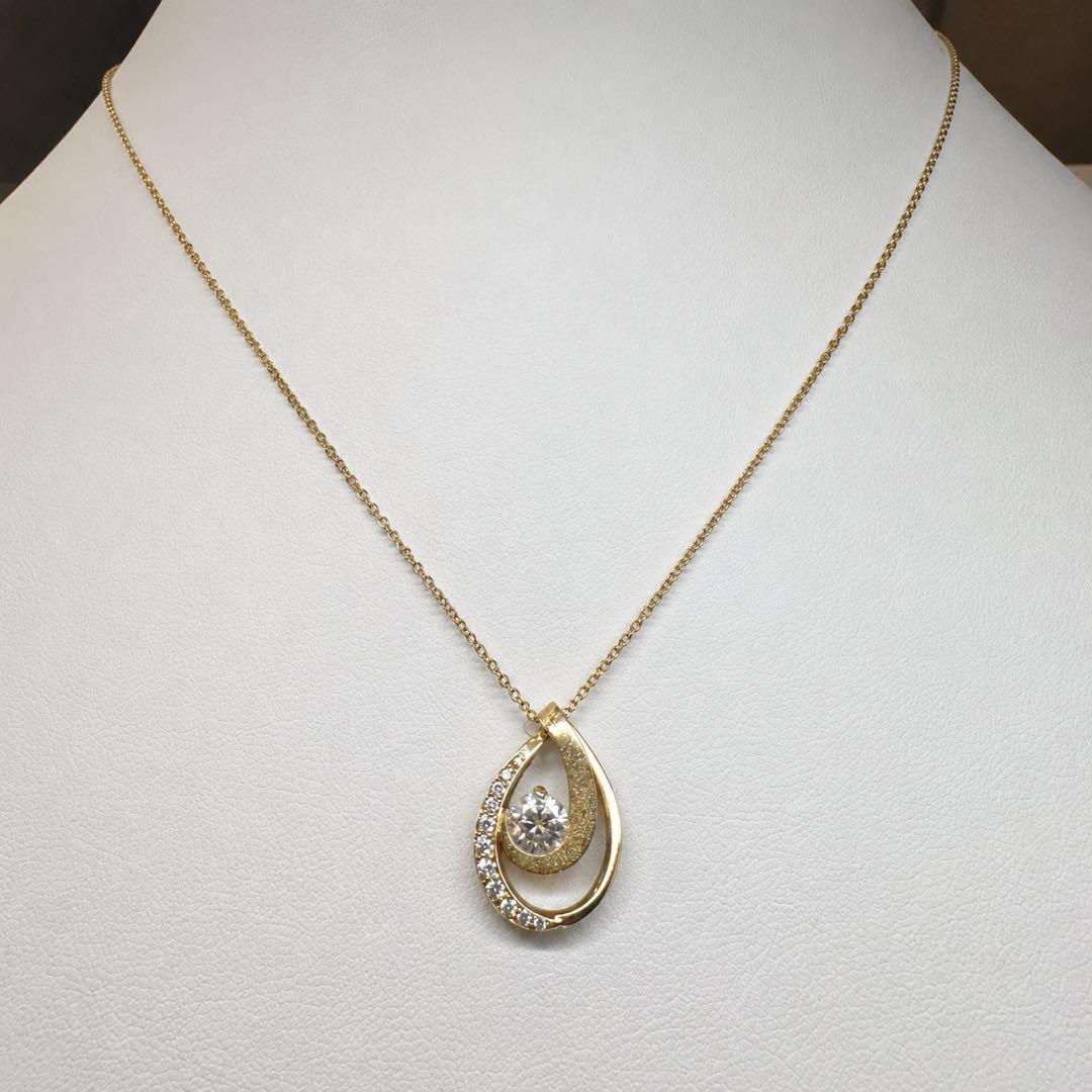 K18 ダイヤモンド0.305ct 一粒ダイヤ ネックレス