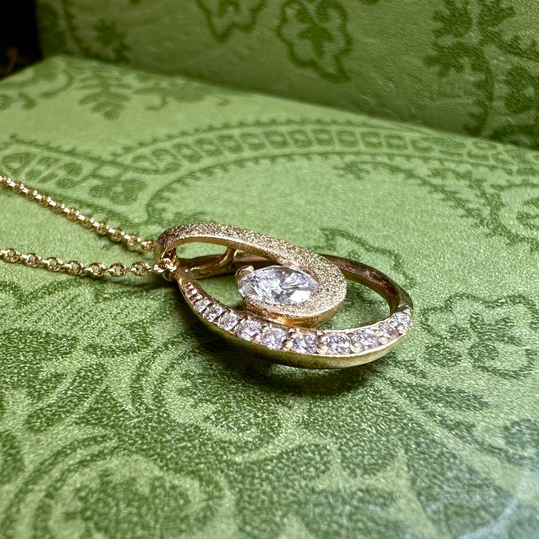 K18 ダイヤモンド0.305ct 一粒ダイヤ ネックレス