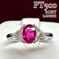 PT900 ルビー 1.001ct ダイヤモンドリング