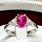 PT900 ルビー 1.001ct ダイヤモンドリング