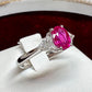 PT900 ルビー 1.001ct ダイヤモンドリング